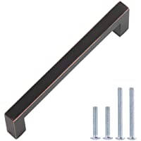 Amazon Basics - Tirador de armario- 8-5 cm de longitud (7-62 cm centro del agujero)- bronce al aceite- AB3700-OR-10